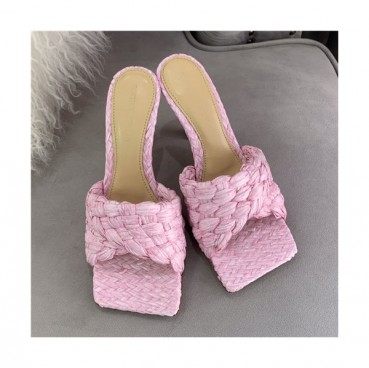 Bottega Veneta 2021 Women's Weaving High Heel Slipper - 보테가베네타 2021 여성용 위빙 하이힐 슬리퍼,Size(225