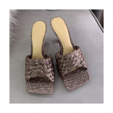 Bottega Veneta 2021 Women's Weaving High Heel Slipper - 보테가베네타 2021 여성용 위빙 하이힐 슬리퍼,Size(225