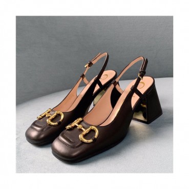 Gucci 2021 Women's Leather High Heel Sandal - 구찌 2021 여성용 레더 하이힐 샌들,Size(225