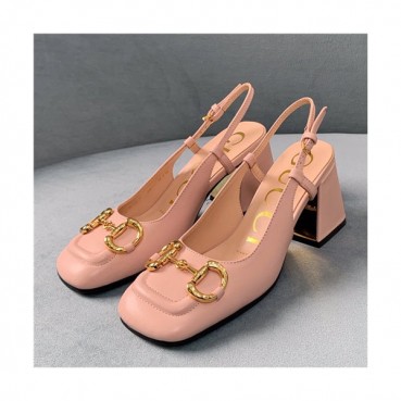Gucci 2021 Women's Leather High Heel Sandal - 구찌 2021 여성용 레더 하이힐 샌들,Size(225