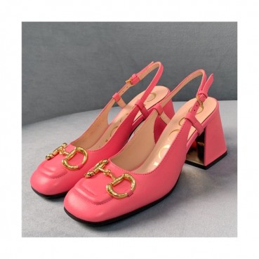 Gucci 2021 Women's Leather High Heel Sandal - 구찌 2021 여성용 레더 하이힐 샌들,Size(225