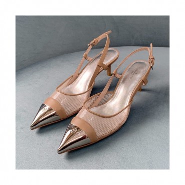 Louis Vuitton 2021 Women's Leather High Heel Slipper - 루이비통 2021 여성용 레더 하이힐 슬리퍼 ,Size(225