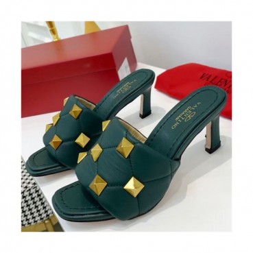 Valentino 2021 Women's Leather High Heel Slipper - 발렌티노 2021 여성용 레더 하이힐 슬리퍼,Size(225