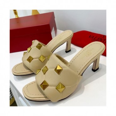Valentino 2021 Women's Leather High Heel Slipper - 발렌티노 2021 여성용 레더 하이힐 슬리퍼,Size(225