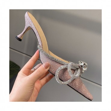 Mach & Mach 2021 Women's Silk High Heel Sandal - 마하앤마하 2021 여성용 실크 하이힐 샌들,Size(225