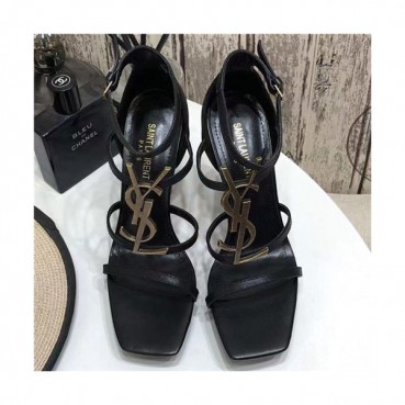 Saint Laurent 2021 Women's Leather High Heel Sandal - 입생로랑 2021 여성용 하이힐 샌들,Size(225