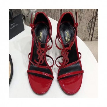 Saint Laurent 2021 Women's Leather High Heel Sandal - 입생로랑 2021 여성용 하이힐 샌들,Size(225