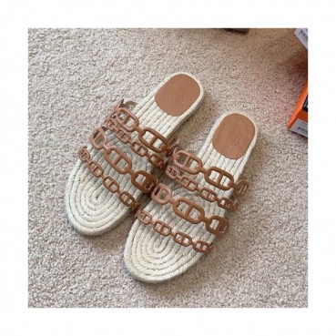 Hermes 2020 Women's Leather Slipper - 에르메스 2020 여성용 레더 슬리퍼 ,   HERS0346, Size(225