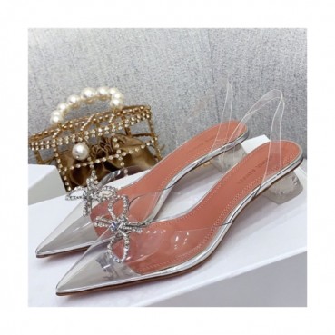 Amina Muaddi 2020 Women's Middle Heel Sandal - 아미나 무아디 2020 여성용 미드 샌들， AMS0005, Size(225