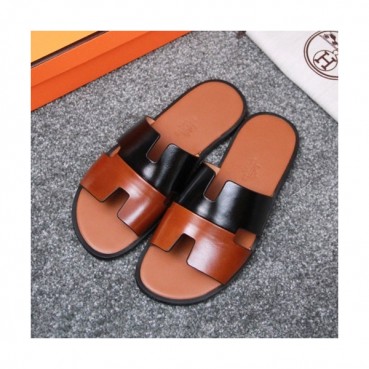 Hermes 2020 Mens Epsom Leather Slipper -  에르메스 2020 남성용 엡송 레더 슬리퍼 HERS0319,Size(245 