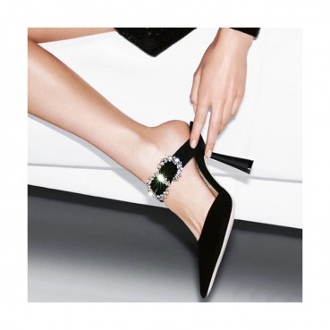 Jimmy Choo 2019 Ladies Suede High Heel Slipper - 지미츄 2019 여성용 스웨이드 하이힐 슬리퍼, JIMS0075.Size(225 