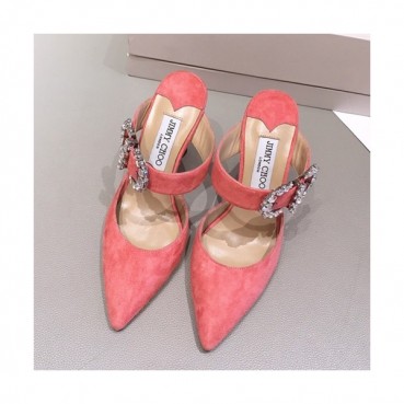 Jimmy Choo 2019 Ladies Suede High Heel Slipper - 지미츄 2019 여성용 스웨이드 하이힐 슬리퍼, JIMS0074.Size(225 