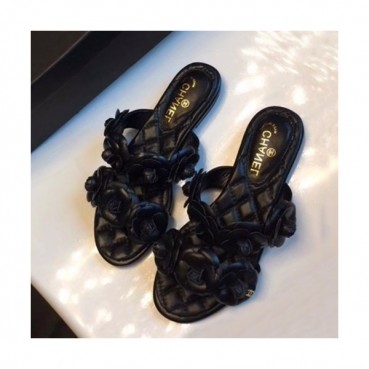 Chanel 2019 Ladies Leather Slipper - 샤넬 2019 여성용 레더 슬리퍼 CHAS0403.Size(225 