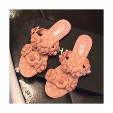 Chanel 2019 Ladies Leather Slipper - 샤넬 2019 여성용 레더 슬리퍼 CHAS0402.Size(225 