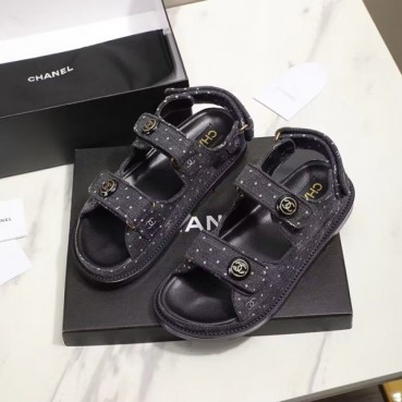 Chanel 2022Ladies Leather Slipper - 샤넬 2022 여성용 레더 샌들 CHAS0400.Size(225 