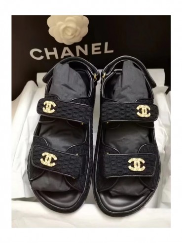 Chanel 2022 Ladies Leather Slipper - 샤넬 2022 여성용 레더 샌들 CHAS0399.Size(225 