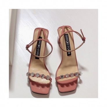 Sergio Rossi  2019 Ladies Middle Heel Sandal- 세르지오 로시 2019 여성용 미들힐 샌들 SERS0008.Size(225 