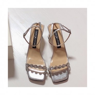 Sergio Rossi  2019 Ladies Middle Heel Sandal- 세르지오 로시 2019 여성용 미들힐 샌들 SERS0007.Size(225 