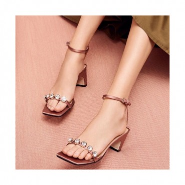 Sergio Rossi  2019 Ladies Middle Heel Sandal- 세르지오 로시 2019 여성용 미들힐 샌들 SERS0004.Size(225 