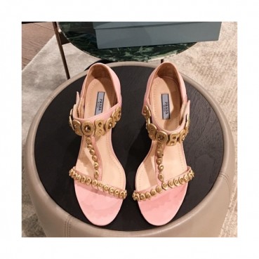 Prada 2019 Ladies Middle Heel Sandal - 프라다 2019 여성용 미들힐 샌들 PRAS0142.Size(225 