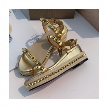 Christian Loubutin 2019 Leather Sandal - 크리스챤 루부탱 2019 여성용 레더 샌들,CLS0032.Size (225 