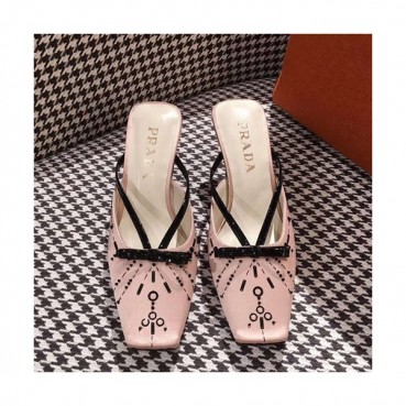 Prada 2019 Ladies Middle Heel Slipper - 프라다 2019 여성용 미들힐 슬리퍼 PRAS0139.Size(225 