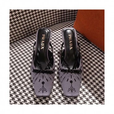 Prada 2019 Ladies Middle Heel Slipper - 프라다 2019 여성용 미들힐 슬리퍼 PRAS0138.Size(225 