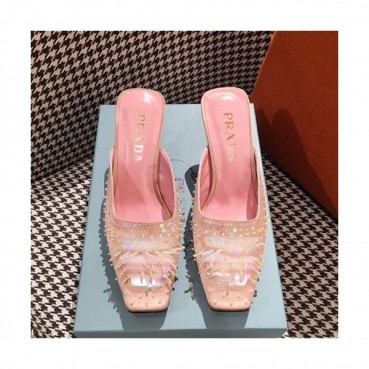 Prada 2019 Ladies Middle Heel Slipper - 프라다 2019 여성용 미들힐 슬리퍼 PRAS0136.Size(225 