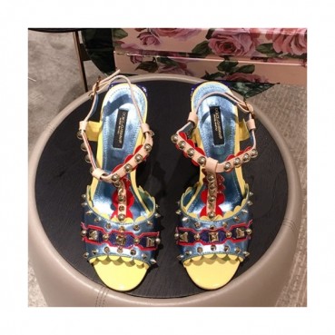 Dolce&Gabbana  2019 Ladies Middle Heel Sandal - 돌체앤가바나 2019 여성용 미들힐 샌들, DGS0051.Size(225 