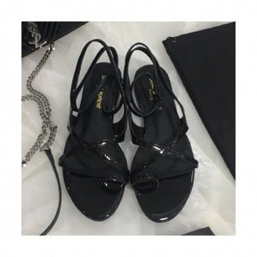 Saint Laurent 2019 Ladies Leather Sandal - 입생로랑 2019 여성용 레더 샌들,SLS0050.Size(225 