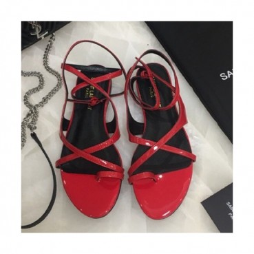 Saint Laurent 2019 Ladies Leather Sandal - 입생로랑 2019 여성용 레더 샌들,SLS0049.Size(225 