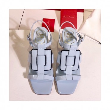 Roger Vivier 2019 Ladies Leather Middle-heel Sandal 