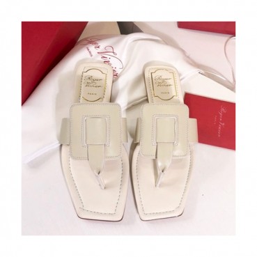 Roger Vivier 2019 Ladies Leather Slipper - 로저비비에 2019 여성용 레더 슬리퍼 RVS0081.Size(225 