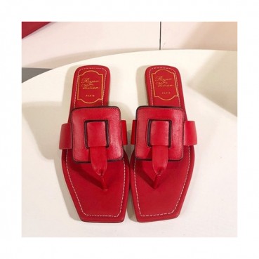 Roger Vivier 2019 Ladies Leather Slipper - 로저비비에 2019 여성용 레더 슬리퍼 RVS0080.Size(225 