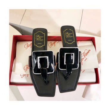 Roger Vivier 2019 Ladies Leather Slipper - 로저비비에 2019 여성용 레더 슬리퍼 RVS0078.Size(225 