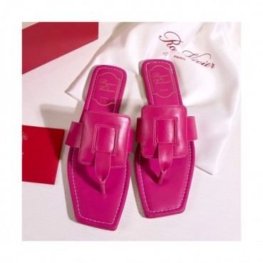 Roger Vivier 2019 Ladies Leather Slipper - 로저비비에 2019 여성용 레더 슬리퍼 RVS0077.Size(225 