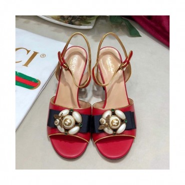 Gucci 2019 Ladies Leather High Heel Sandal - 구찌 2019 여성용 레더 하이힐 샌들, GUCS0236.Size(225 