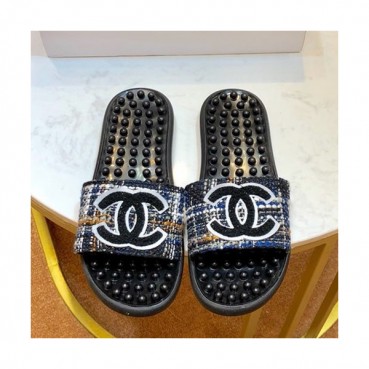 Chanel 2019 Ladies Tweed Slipper - 샤넬 2019 여성용 트위드 슬리퍼 CHAS0320.Size(225 