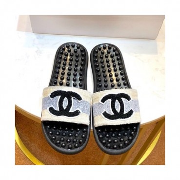 Chanel 2019 Ladies Tweed Slipper - 샤넬 2019 여성용 트위드 슬리퍼 CHAS0319.Size(225 