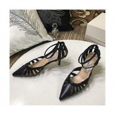 Jimmy Choo 2019 Ladies Leather Middle Heel Sandal Slingback - 지미츄 2019 여성용 레더 미들힐 샌들 슬링백, JIMS0062.Size(225 
