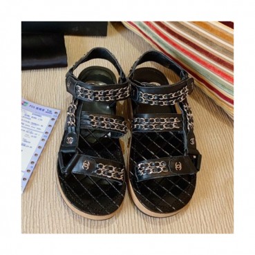 Chanel 2019 Ladies Leather Sandal - 샤넬 2019 여성용 레더 샌들 CHAS0307.Size(225 