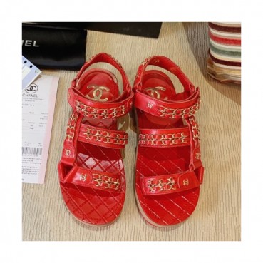 Chanel 2019 Ladies Leather Sandal - 샤넬 2019 여성용 레더 샌들 CHAS0304.Size(225 