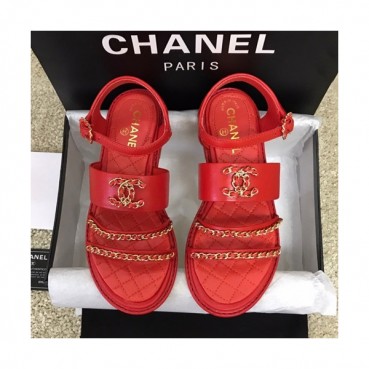 Chanel 2019 Ladies Leather Sandal - 샤넬 2019 여성용 레더 샌들 CHAS0297.Size(225 