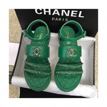 Chanel 2019 Ladies Leather Sandal - 샤넬 2019 여성용 레더 샌들 CHAS0296.Size(225 