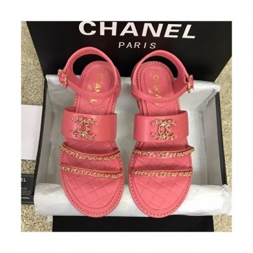 Chanel 2019 Ladies Leather Sandal - 샤넬 2019 여성용 레더 샌들 CHAS0295.Size(225 