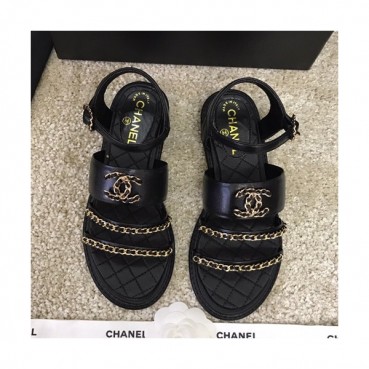 Chanel 2019 Ladies Leather Sandal - 샤넬 2019 여성용 레더 샌들 CHAS0294.Size(225 