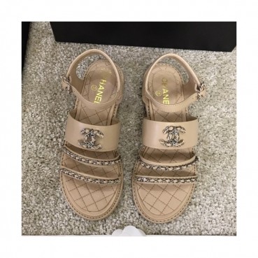 Chanel 2019 Ladies Leather Sandal - 샤넬 2019 여성용 레더 샌들 CHAS0293.Size(225 