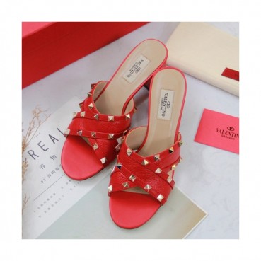 Valentino 2019 Ladies Middle Heel Slipper - 발렌티노 2019 여성용 미들힐 슬리퍼 VTS0086.Size(225 