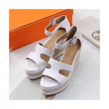 Hermes 2019 Ladies Leather Wedge Sandal - 에르메스 2019 여성용 레더 웨지 샌들 HERS0149,Size(225