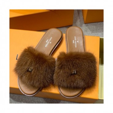 Louis Vuitton 2019 Ladies Mink Fur Slipper - 루이비통 2019 여성용 밍크퍼 슬리퍼 LOUS0182,Size(225 